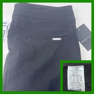 Rekucci Womens Black‎ Pull On Stretch Pants Trousers Style RE1027 Size 14T